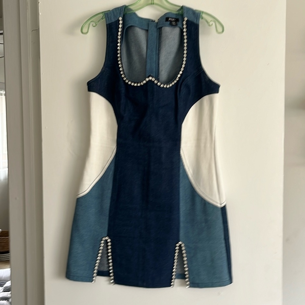 Nasty Gal Blue and White Mini Dress